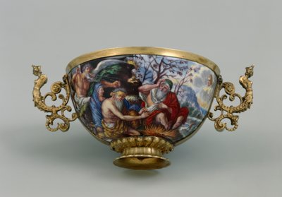 Cup with Allegory of Winter, c.1703 by Matthaeus II Baur